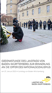 Gedenkstunde des Landtags von Baden-Württemberg zur Erinnerung an die Opfer des Nationalsozialismus am 27. Januar 2023 im Landtag von Baden-Württemberg