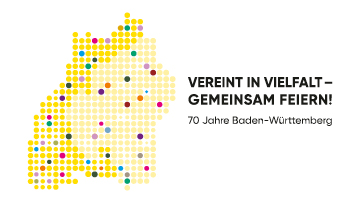 Logo der Veranstaltung Vereint in Vielfalt - Gemeinsam feiern! 70 Jahre Baden-Württemberg
