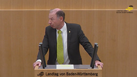 Rainer Balzer am Rednerpult