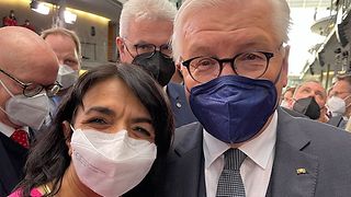 Landtagspräsidentin Muhterem Aras gratuliert Bundespräsident Frank-Walter Steinmeier zu seiner Wiederwahl