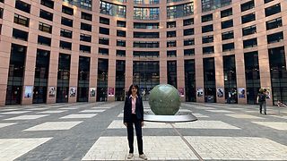 Muhterem Aras vor dem Europaparlament in Straßburg