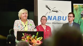 Sylvia Pilarsky-Grosch, Landesvorsitzende des BUND, beim gemeinsamen Grußwort der Verbandsvorsitzenden