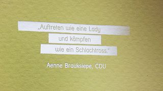 Zitateinblendung aus dem Dokumentarfilm "Die Unbeugsamen"