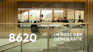 Aufbauarbeiten in der Lobby