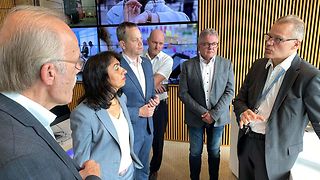 Die Delegation beim Unternehmen Bittium in Oulu