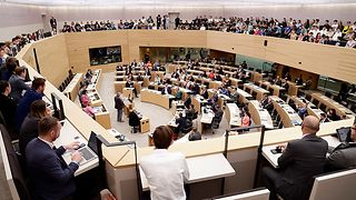 Blick in den Plenarsaal von der Besuchertribüne