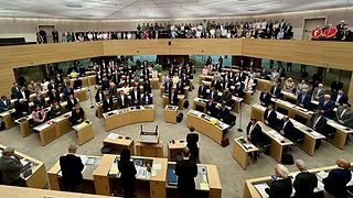 Schweigeminute im Plenarsaal