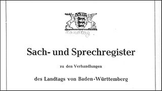 Titelblatt eines Sach- und Sprechregisters