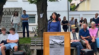 Landtagspräsidentin Muhterem Aras am Rednerpult