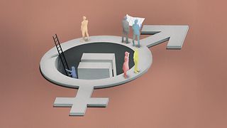 Grafik mit Geschlechtersymbolen