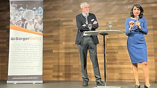 Landtagspräsidentin Muhterem Aras im Gespräch