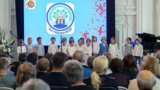 Musikalische Umrahmung durch Kinder der jüdischen Gemeinde Stuttgart. 