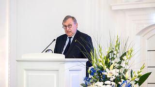 Grußwort von Abraham Lehrer, Vizepräsident des Zentralrats der Juden.