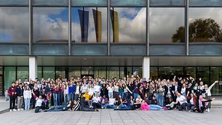 Die Teilnehmenden am Jugendlandtag 2025