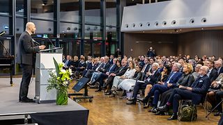 Bei seiner Ansprache: Preisträger Ahmad Masour 