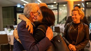 Landtagspräsidentin Muhterem Aras gratuliert Bundespräsident a.D. Joachim Gauck