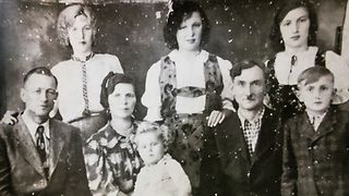 Historisches Familienportrait, Zentralrat der Jenischen Deutschland, schwarz-weiß
