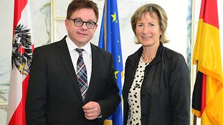 Landtagspräsidentin Gabriele Nußbaumer (Vorarlberg) und Landtagspräsident Guido Wolf (Baden-Württemberg)