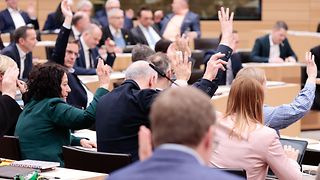 Abgeordnete bei der Abstimmung