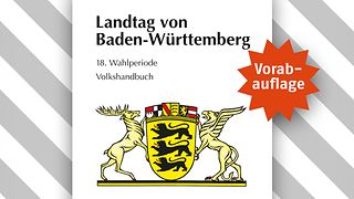 Titelseite der Publikation mit dem großen Landeswappen von Baden-Württemberg