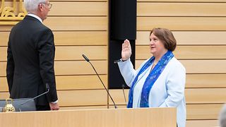 Ministerin für Landesentwicklung und Wohnen, Theresa Schopper
