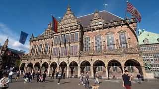 Das Bremer Rathaus am Tag der Deutschen Einheit 2026