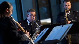 Das Saxophonquartett des Landespolizeiorchesters