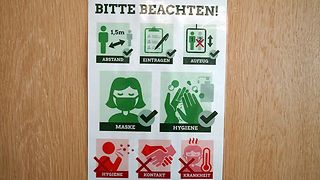 Plakat mit den AHA-Regeln