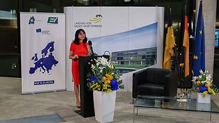 Landtagspräsidentin Muhterem Aras bei ihrer Neujahrsansprache