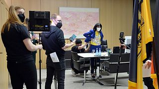 Im Büro der Präsidentin