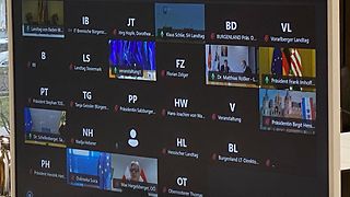 Bildschirm mit den digital Teilnehmenden