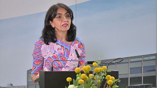 Die Präsidentin bei ihrer Begrüßung